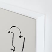 "Face Study II" - Art Print in Creamy White by Chelsea Petaja - Frame Close-up