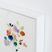 "Impromptu Bouquet" - Art Print in Royal by Lindsay Megahed - Frame Close-up