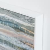 "Glowing Frost I" - Art Print in Dove Grey by Lara Eckerman - Frame Close-up