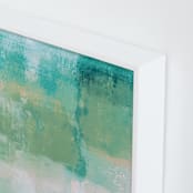 "Go with the Flow I" - Art Print in Celadon by Courtney Crane - Frame Close-up