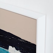 "Hidden Beach Seascape" - Art Print in turquoise blue by Caryn Owen - Frame Close-up