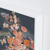 "Sitting Pretty I" - Art Print in Grey by Jennifer Allevato - Frame Close-up