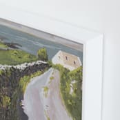 "Inis Mor I" - Art Print in Moss Green by Lucrecia Caporale - Frame Close-up
