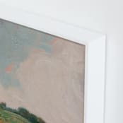 "Flower Meadow 1" - Art Print in Tangerine by Wendy Keller - Frame Close-up