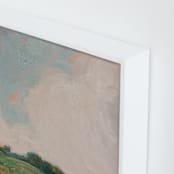 "Flower Meadow 1" - Art Print in Tangerine by Wendy Keller - Frame Close-up