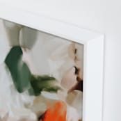 "Good Morning Cafe No.1" - Art Print in Pumpkin Orange by Parima Studio - Frame Close-up