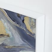 "Cascading Light" - Art Print in Indigo by Julia Contacessi - Frame Close-up