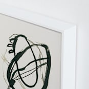"Black 01" - Art Print in Black - beige by Catilustre - Frame Close-up