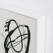 "Black 01" - Art Print in Black - beige by Catilustre - Frame Close-up