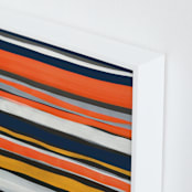 "Bands of Sun, Sand and Sky" - Art Print in Sunflower Yellow by Deborah Velasquez - Frame Close-up