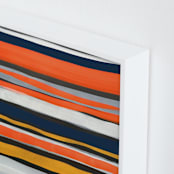 "Bands of Sun, Sand and Sky" - Art Print in Sunflower Yellow by Deborah Velasquez - Frame Close-up