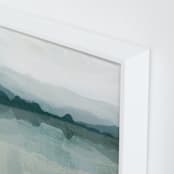 "Cool Reflections" - Art Print in teal by Karen Kardatzke - Frame Close-up