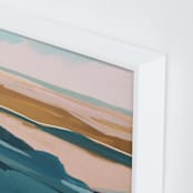 "Golden Seascape Diptych I" - Art Print in Mustard Yellow by Caryn Owen - Frame Close-up