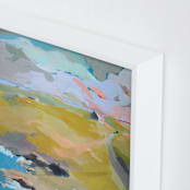 "Out To Sea" - Art Print in Deep Aqua by Jess Franks - Frame Close-up