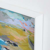 "Out To Sea" - Art Print in Deep Aqua by Jess Franks - Frame Close-up
