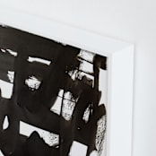 "Inked" - Art Print in Black Ink by Deborah Velasquez - Frame Close-up