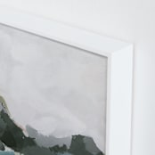 "In the Distance" - Art Print in Aqua by Melanie Severin - Frame Close-up