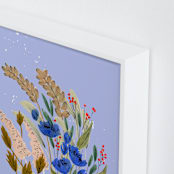 "Winifred" - Art Print in lavender-periwinkle by Peggy Dean - Frame Close-up
