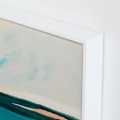 "Hawaiian Reef Abstract Painting" - Art Print in turquoise blue by Caryn Owen - Frame Close-up