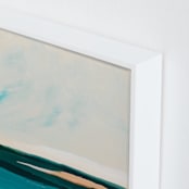 "Hawaiian Reef Abstract Painting" - Art Print in turquoise blue by Caryn Owen - Frame Close-up