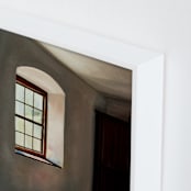 "Light and Reflection" - Art Print in Shadow Grey by Robert Deem - Frame Close-up