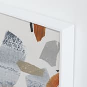 "It Caused a Ripple" - Art Print in Weathered Orange by Jennifer Daily - Frame Close-up