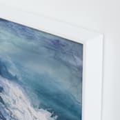 "Water Lily" - Art Print in Teal by Julia Contacessi - Frame Close-up