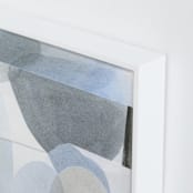 "Construct 3" - Art Print in Soft Blues by Ashleigh Ninos - Frame Close-up