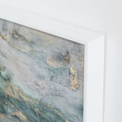"Luminous Smoke No. 1" - Art Print in Sage & Gold by Julia Contacessi - Frame Close-up