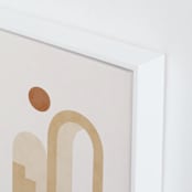 "Rustic Geometry 3" - Art Print in Terracotta by Iveta Angelova - Frame Close-up