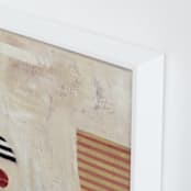 "DROP THE BALL" - Art Print in Cream by Keren Toledano - Frame Close-up