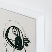 "Black 03" - Art Print in black, white, beige by Catilustre - Frame Close-up