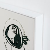 "Black 03" - Art Print in black, white, beige by Catilustre - Frame Close-up