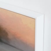 "Early Rise" - Art Print in Orange Sunburst by Amy Hall - Frame Close-up