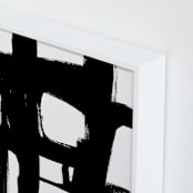 "Hidden Pathways" - Art Print in black and white by Ilana Greenberg - Frame Close-up