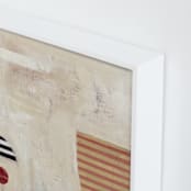 "DROP THE BALL" - Art Print in Cream by Keren Toledano - Frame Close-up