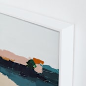 "Malibu Seascape" - Art Print in Peach by Caryn Owen - Frame Close-up
