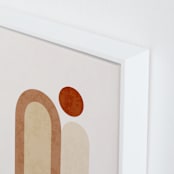 "Rustic Geometry 2" - Art Print in Terracotta by Iveta Angelova - Frame Close-up