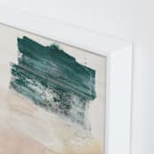 "The Layers Beneath" - Art Print in lush green by Lauren Packard - Frame Close-up
