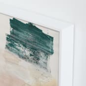 "The Layers Beneath" - Art Print in lush green by Lauren Packard - Frame Close-up