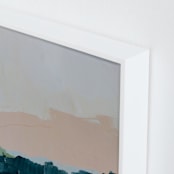"Moving Mountains I" - Art Print in River Blue by Kayla King - Frame Close-up