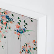 "Cascade" - Art Print in Coral by Sonal Nathwani - Frame Close-up