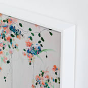 "Cascade" - Art Print in Coral by Sonal Nathwani - Frame Close-up