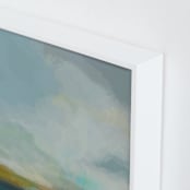 "Morning Walk" - Art Print in Morning Blue by AlisonJerry - Frame Close-up