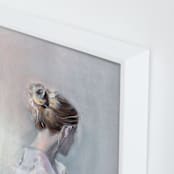 "Linger" - Art Print in soft pastel by Sarah McInroe - Frame Close-up