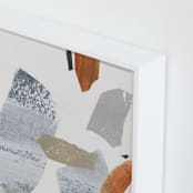 "It Caused a Ripple" - Art Print in Weathered Orange by Jennifer Daily - Frame Close-up