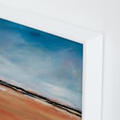 "Under the Sky II" - Art Print in burnt sienna by Leslie Lemberg Studio - Frame Close-up