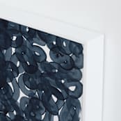 "Indigo Ink" - Art Print in Indigo by Erin McCluskey Wheeler - Frame Close-up