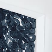 "Indigo Ink" - Art Print in Indigo by Erin McCluskey Wheeler - Frame Close-up