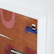 "BURNT SIENNA & BARK" - Art Print in red wine by Keren Toledano - Frame Close-up